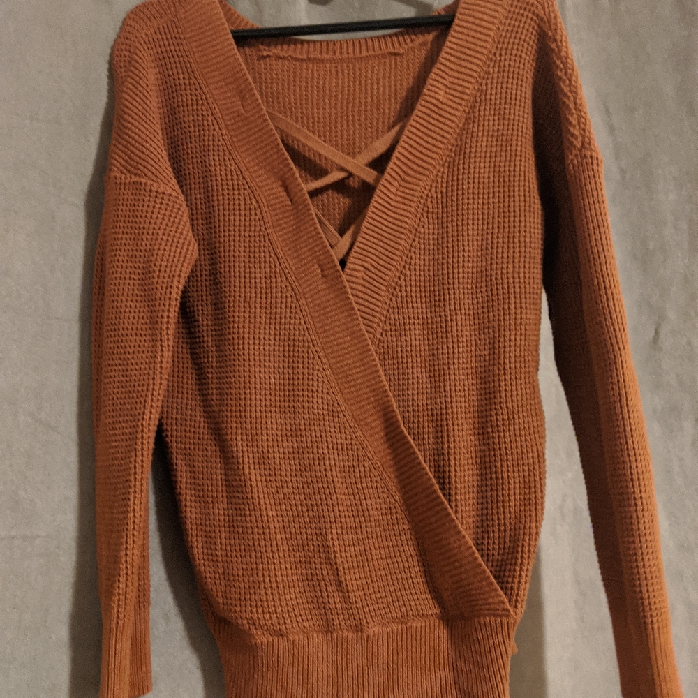 Burnt orange sweater